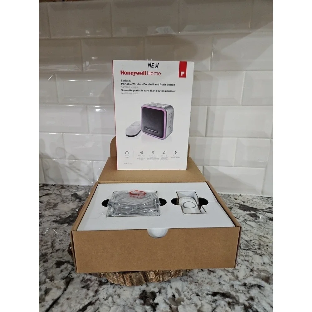 Honeywell RDWL515A Portable Wireless Doorbell & Push Button NEW